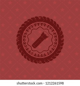 flashlight icon inside red icon or emblem