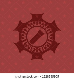 flashlight icon inside red icon or emblem