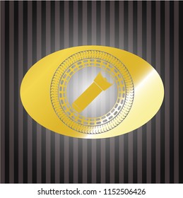 flashlight icon inside shiny badge
