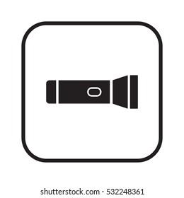 Flashlight  icon, isolated. Flat design.