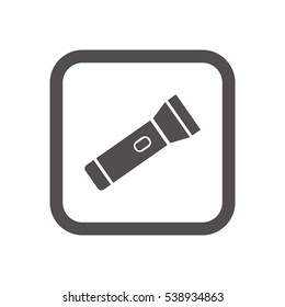 Flashlight  icon, isolated. Flat design.