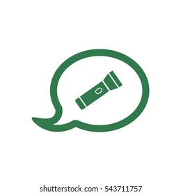 Flashlight  icon, isolated. Flat design.