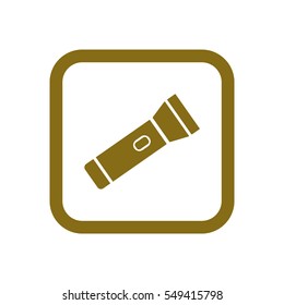 Flashlight  icon, isolated. Flat design.