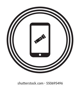 Flashlight  icon, isolated. Flat design.