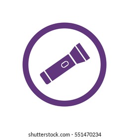 Flashlight  icon, isolated. Flat design.