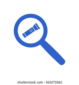Flashlight  icon, isolated. Flat design.