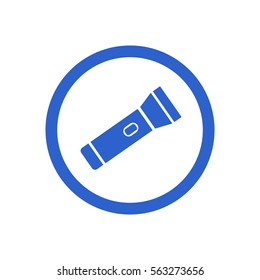 Flashlight  icon, isolated. Flat design.