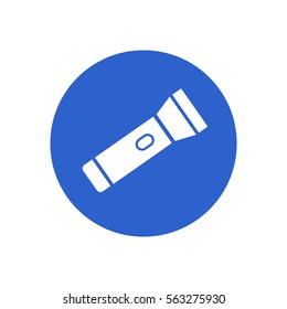 Flashlight  icon, isolated. Flat design.