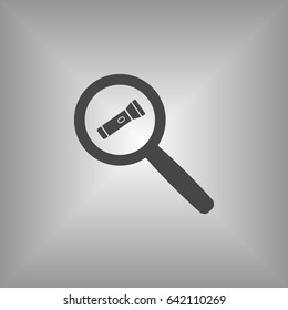 Flashlight  icon, isolated. Flat design.