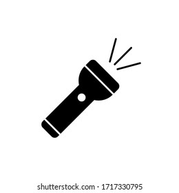 Flashlight icon isolated on white background. Simple design