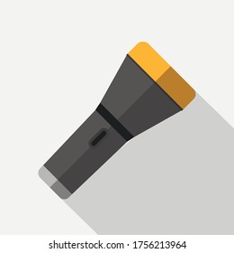 Flashlight icon isolated on white background. Vector illustration. Eps 10.