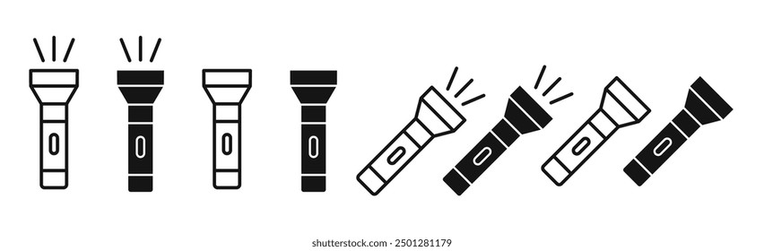 flashlight icon isolated on white background