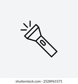 Flashlight icon isolated on the white background.