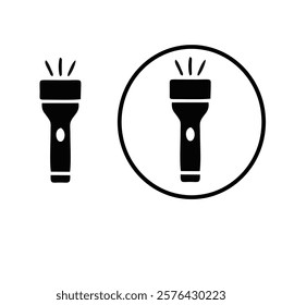 flashlight icon isolated on white background
