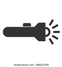 Flashlight icon isolated on a white background. Vector illustration.