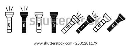 flashlight icon isolated on white background