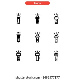 flashlight icon isolated sign symbol vector illustration - Collection of high quality black style vector icons
