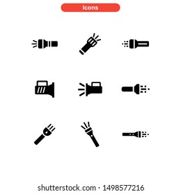 flashlight icon isolated sign symbol vector illustration - Collection of high quality black style vector icons
