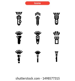 flashlight icon isolated sign symbol vector illustration - Collection of high quality black style vector icons
