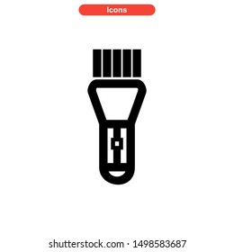 flashlight icon isolated sign symbol vector illustration - high quality black style vector icons
