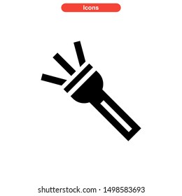 flashlight icon isolated sign symbol vector illustration - high quality black style vector icons
