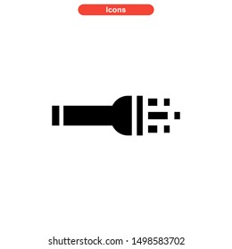 flashlight icon isolated sign symbol vector illustration - high quality black style vector icons
