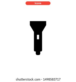 flashlight icon isolated sign symbol vector illustration - high quality black style vector icons
