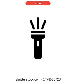flashlight icon isolated sign symbol vector illustration - high quality black style vector icons
