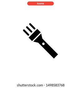 flashlight icon isolated sign symbol vector illustration - high quality black style vector icons
