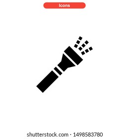flashlight icon isolated sign symbol vector illustration - high quality black style vector icons
