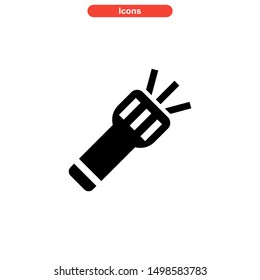 flashlight icon isolated sign symbol vector illustration - high quality black style vector icons
