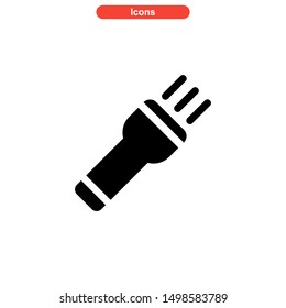 flashlight icon isolated sign symbol vector illustration - high quality black style vector icons
