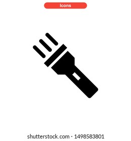 flashlight icon isolated sign symbol vector illustration - high quality black style vector icons
