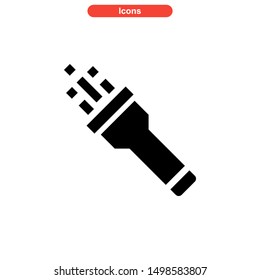 flashlight icon isolated sign symbol vector illustration - high quality black style vector icons
