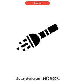 flashlight icon isolated sign symbol vector illustration - high quality black style vector icons
