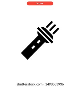 flashlight icon isolated sign symbol vector illustration - high quality black style vector icons
