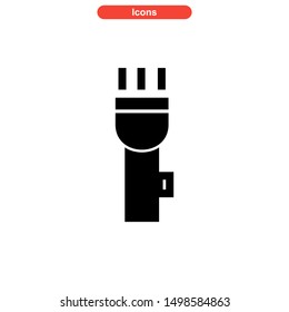 flashlight icon isolated sign symbol vector illustration - high quality black style vector icons
