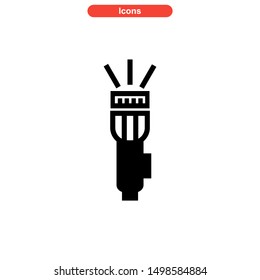flashlight icon isolated sign symbol vector illustration - high quality black style vector icons
