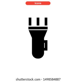 flashlight icon isolated sign symbol vector illustration - high quality black style vector icons
