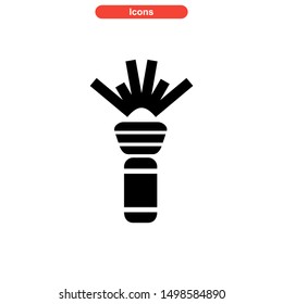 flashlight icon isolated sign symbol vector illustration - high quality black style vector icons
