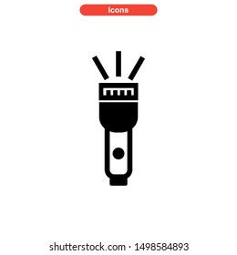 flashlight icon isolated sign symbol vector illustration - high quality black style vector icons
