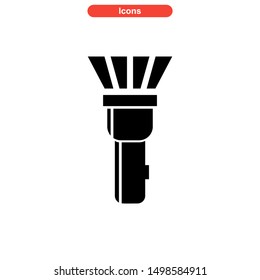 flashlight icon isolated sign symbol vector illustration - high quality black style vector icons
