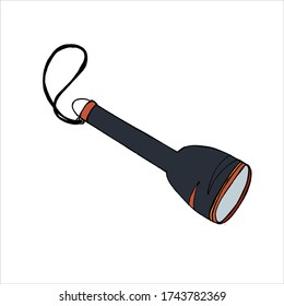 Flashlight icon, light and electric, lamp sign, vector graphics on a white background. Campaign, equipment. Logo design template element. For the design of flyers, banners, invitations, stickers.