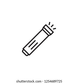 Flashlight Icon. Light sign. Lighting Electric lamp symbol. Light Bulb line icon vector. Idea sign, solution, thinking concept. Lighting Electric lamp. Electricity, shine.  