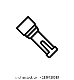 Icono de linterna. Diseño De Estilo De Arte De Línea Aislado En Fondo Blanco