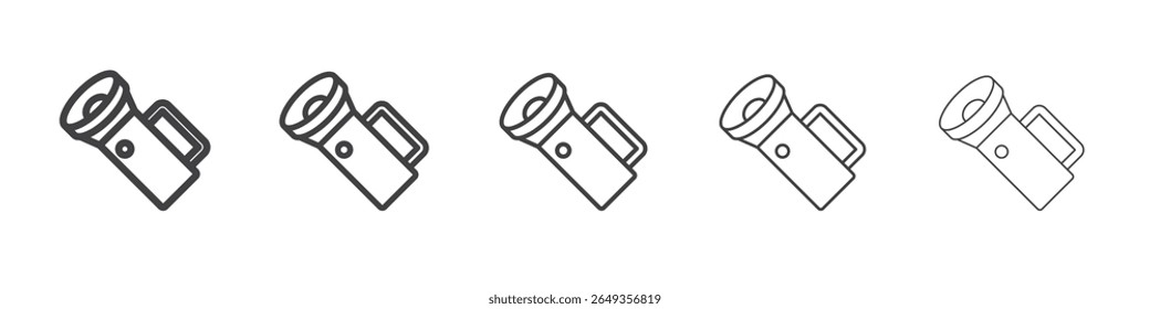 Flashlight icon Line graphics illustration symbol