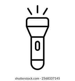 Flashlight icon line vector illustration design with trendy style