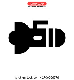Blitzlichtsymbol oder Logo einzeln auf Zeichen Vektorillustration Illustration - hochwertige Vektorsymbole im schwarzen Stil
