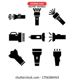 flashlight icon or logo isolated sign symbol vector illustration - Collection of high quality black style vector icons
