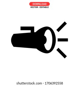 flashlight icon or logo isolated sign symbol vector illustration - high quality black style vector icons

